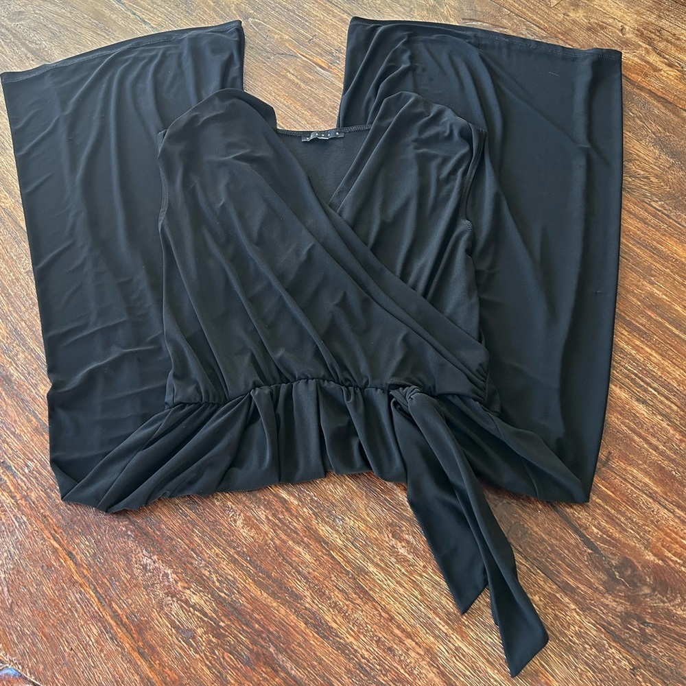 Black V Neck Jumpsuit